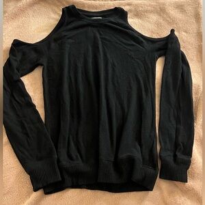 Abercrombie Black Cold Shoulder Sweater